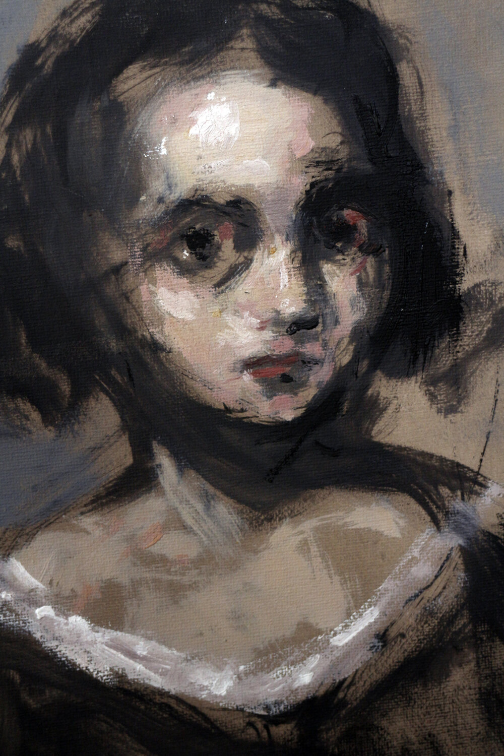 La niña by Silvia Flechoso (2015) : Painting Oil on Linen - SINGULART