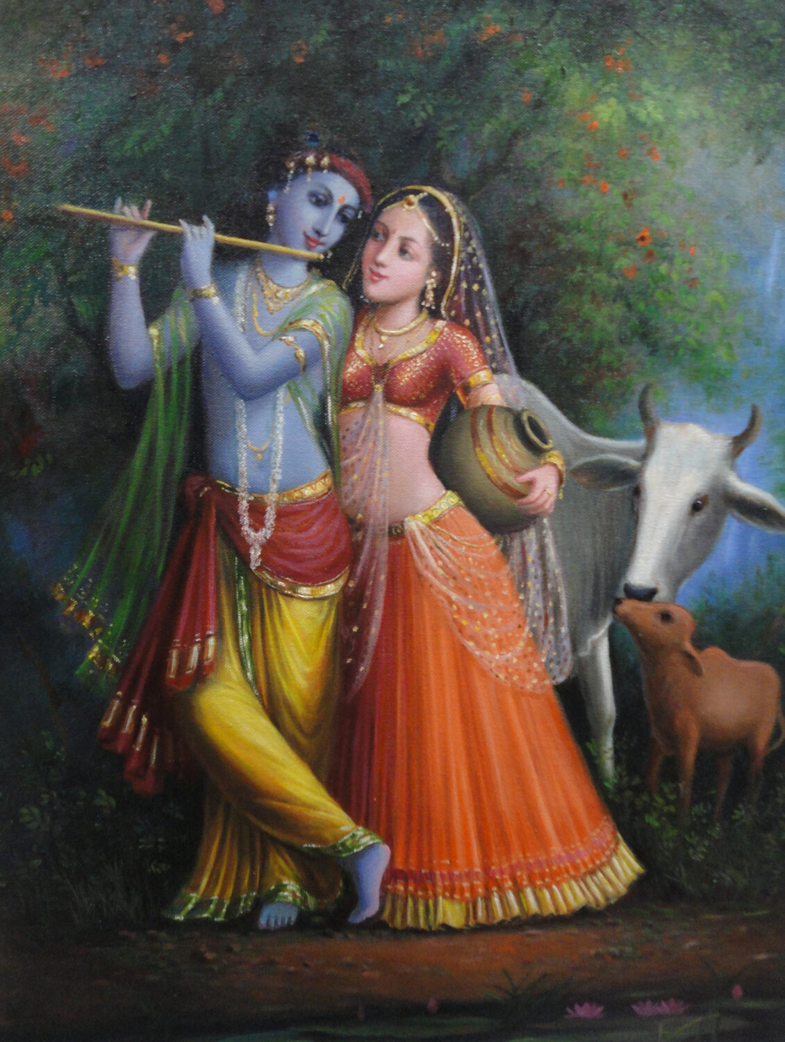 The Yugal Sarkar - Radha Krishna - Orignal Handmade Painting by ...