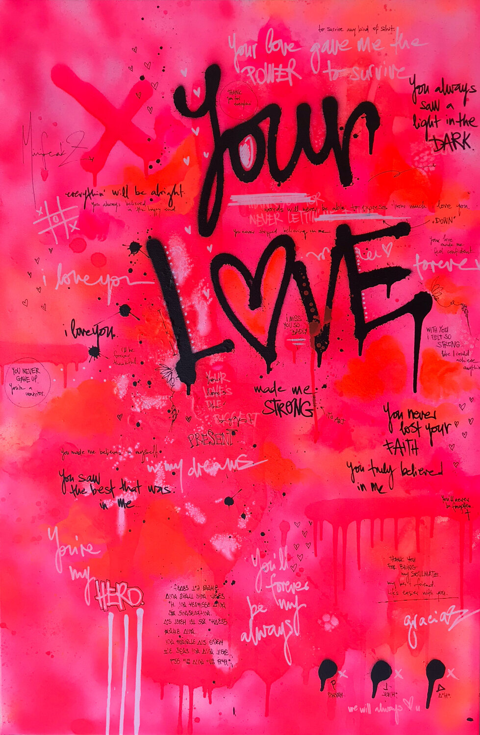 Love Letter By Dana Kathy 2023 Painting Acrylic Graffiti On Canvas 1829696 A6ad85332fe423b831b79fd7a75bb276
